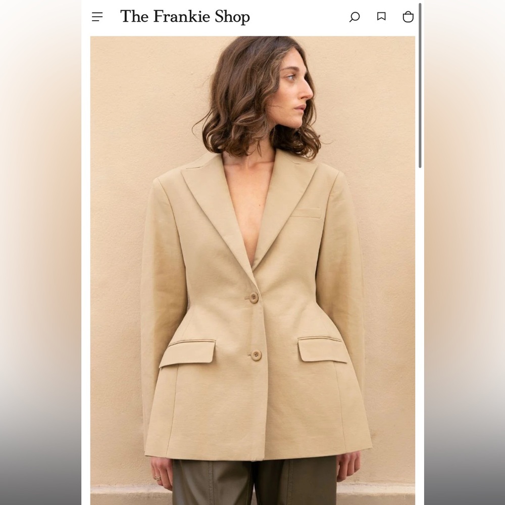 FRANKIE SHIP COLETTE HOURGLASS BLAZER - CAMEL IN SIZE M/L BRAND NEW